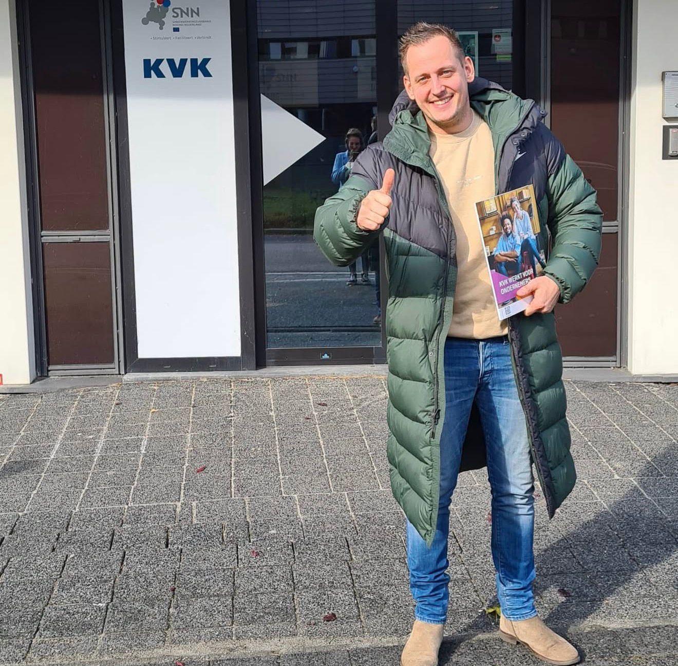 Nick bij de Kamer van Koophandel