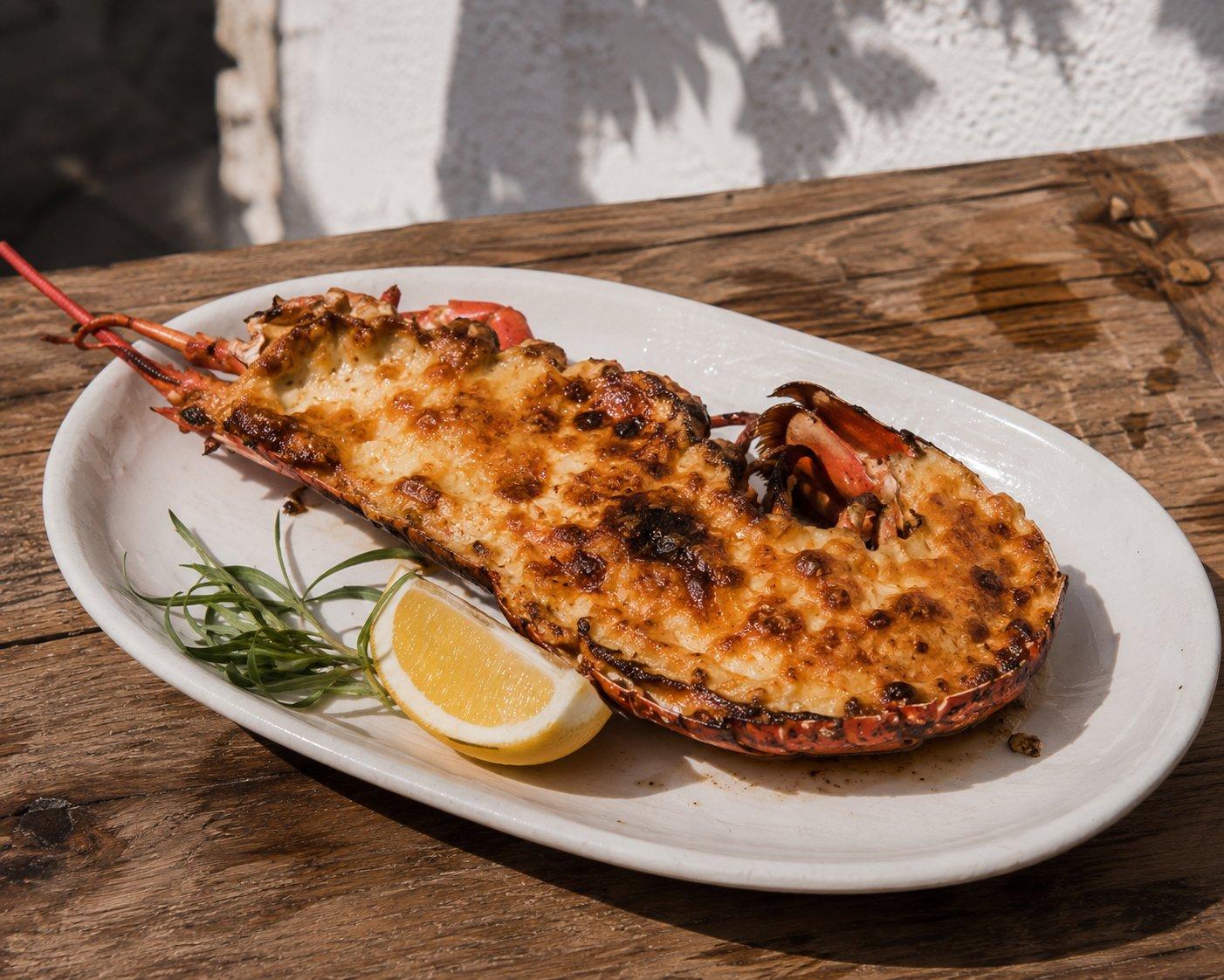 Lobster thermidor with Gruyère