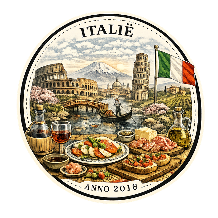 Italy travel stamp