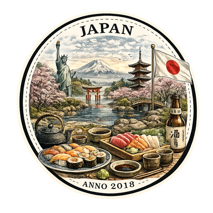 Japan travel stamp