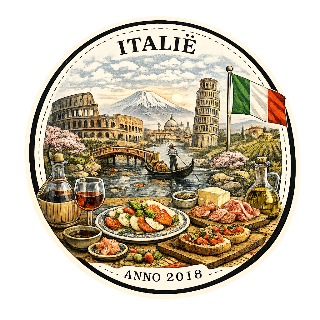 Italy travel stamp