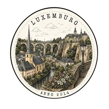Luxembourg travel stamp