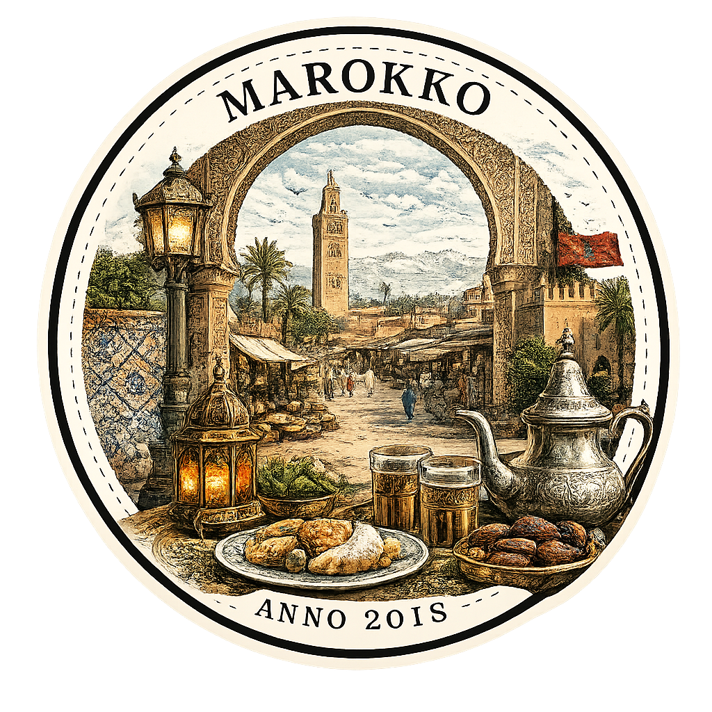 Morocco travel stamp