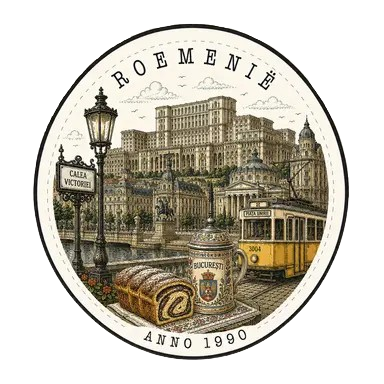 Romania travel stamp