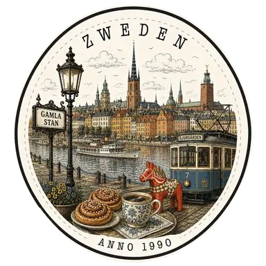 Sweden travel stamp