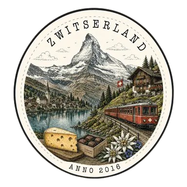Switzerland travel stamp